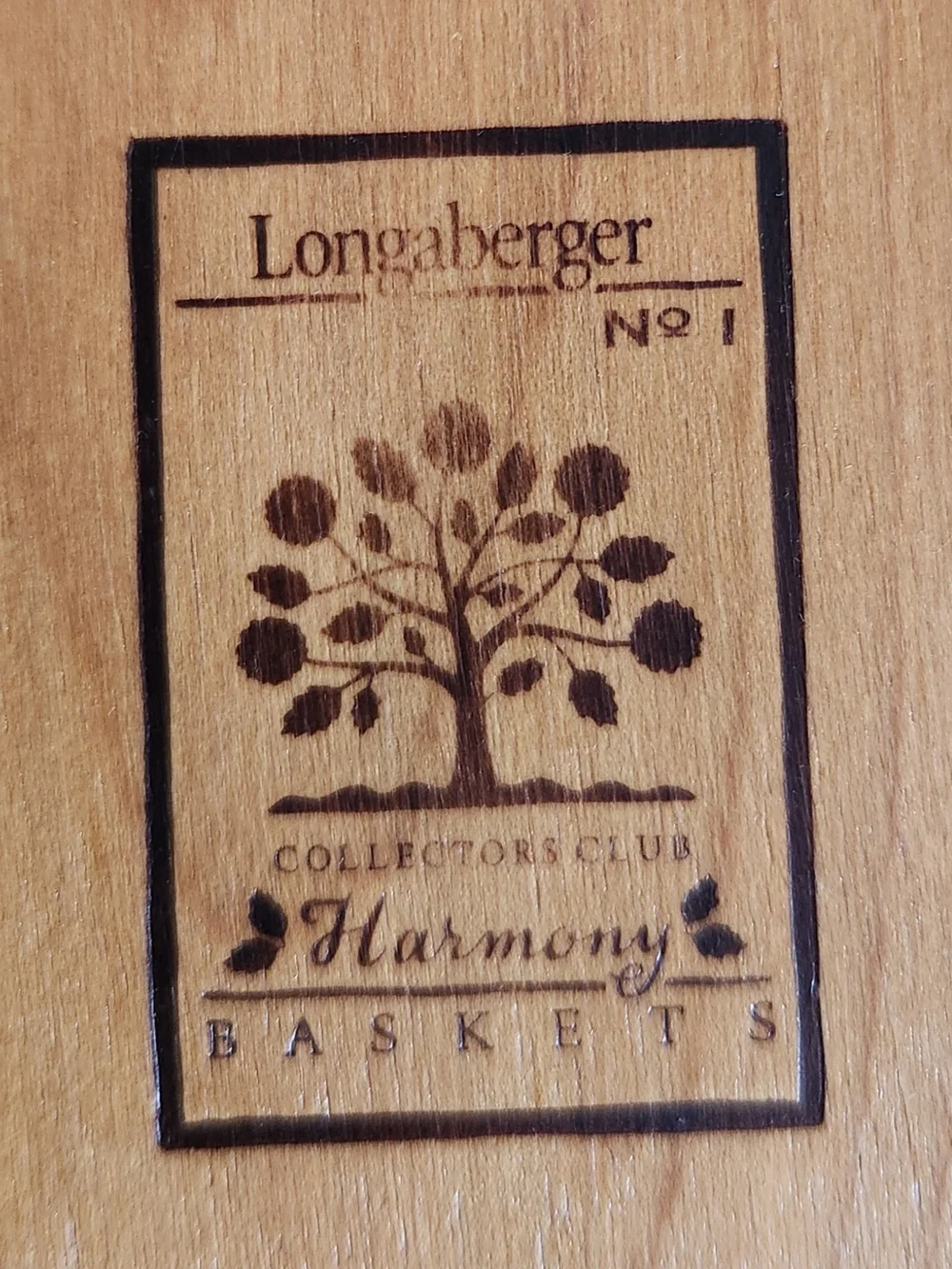 Longaberger 2000 Collectors Club Harmony #1 Basket & Lid Set - New in Box!